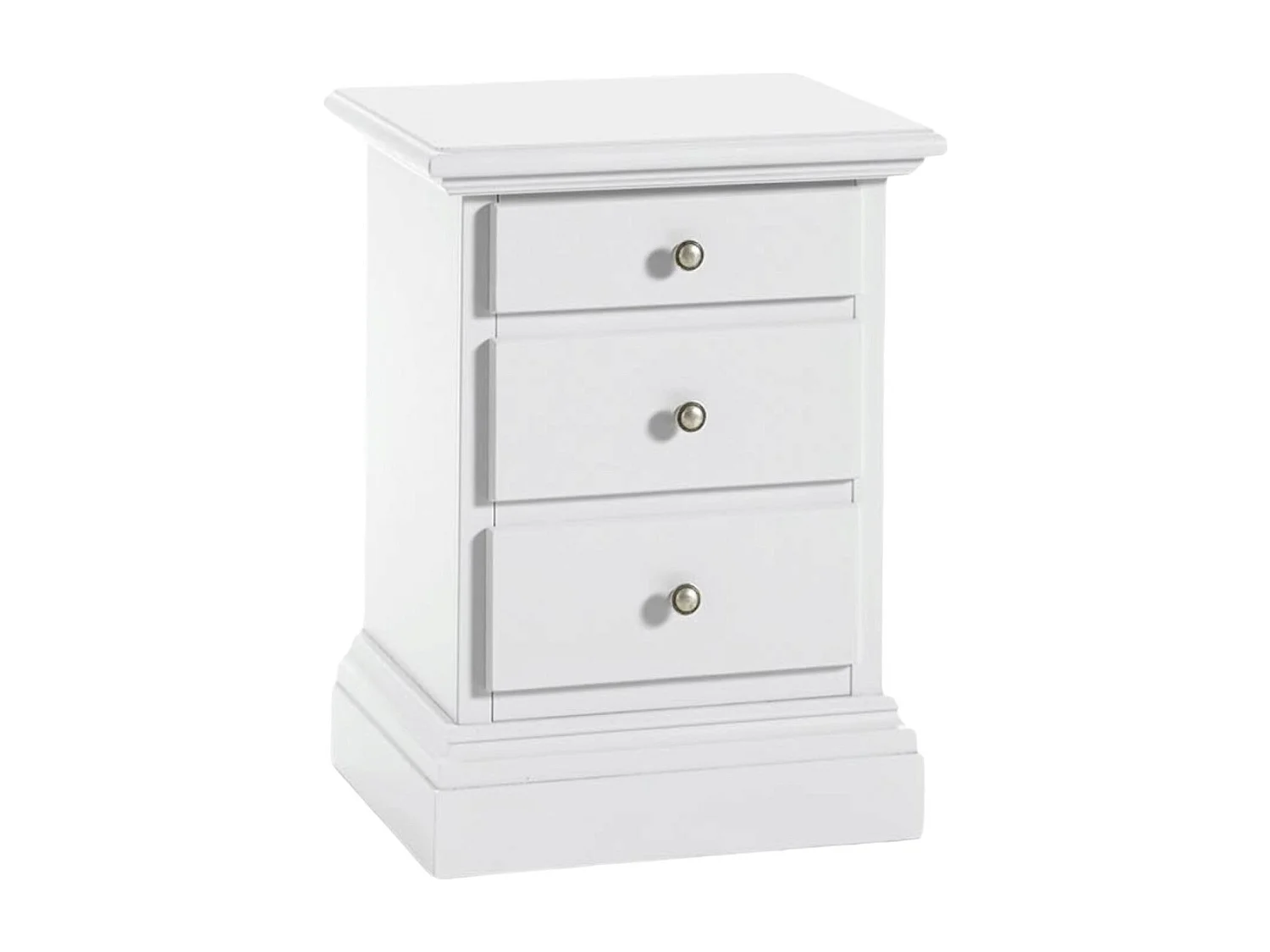 MOBILI 2G - Gruppo 1 Cassettiera 2 Comodini shabby bianco opaco (6070+6071)