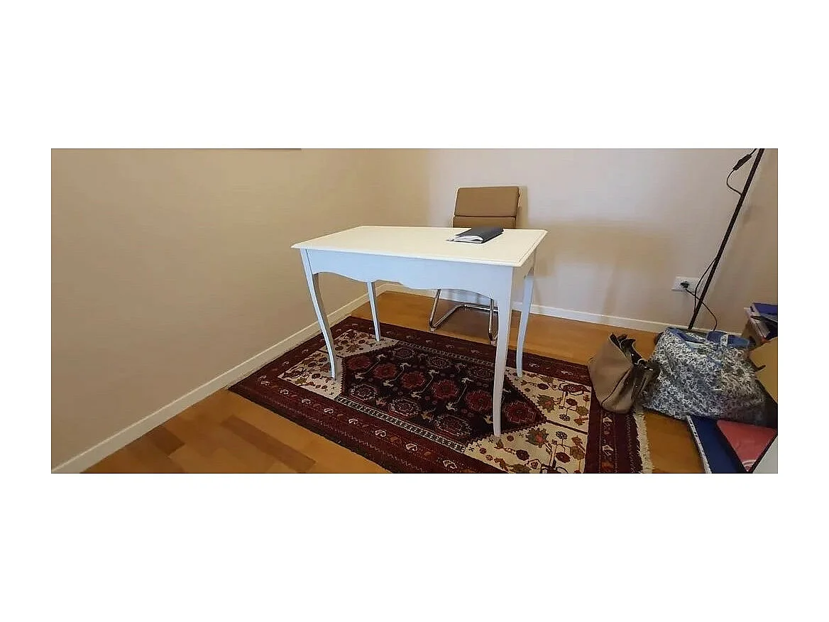 MOBILI 2G - Scrivania classica in arte povera bianco shabby 100x56x80 (1531)