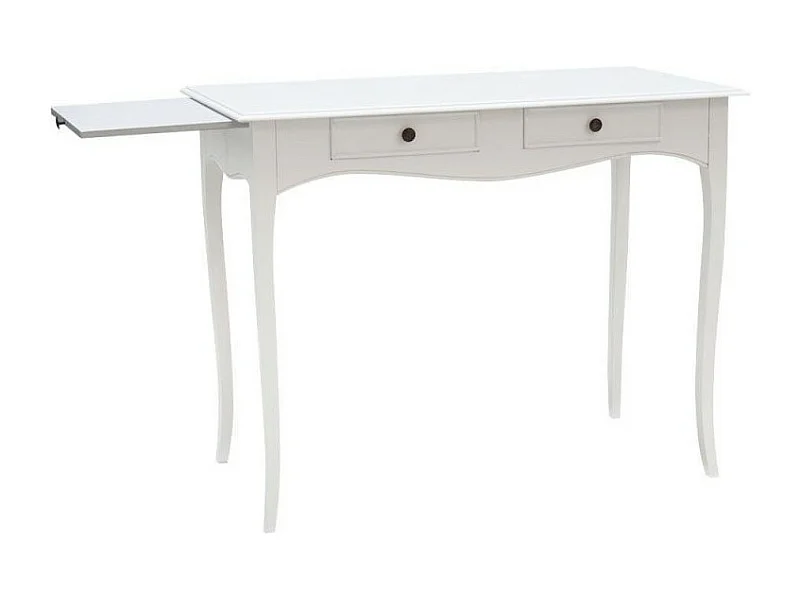 MOBILI 2G - Scrivania classica in arte povera bianco shabby 100x56x80 (1531)