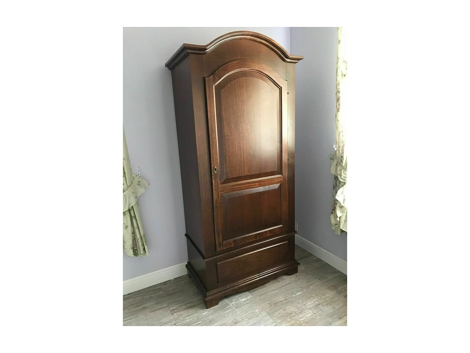 MOBILI 2G - ARMADIO ARTE POVERA 1 PORTA LEGNO TINTA NOCE 96x56x196H (512)