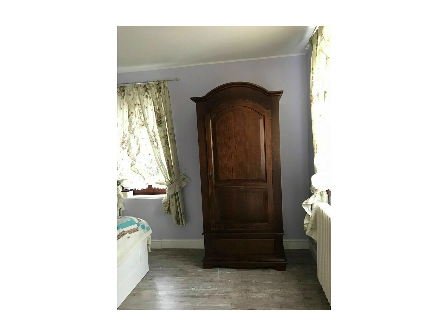 MOBILI 2G - ARMADIO ARTE POVERA 1 PORTA LEGNO TINTA NOCE 96x56x196H (512)