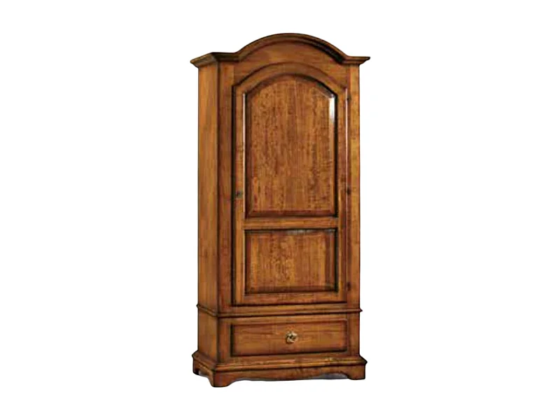 MOBILI 2G - ARMADIO ARTE POVERA 1 PORTA LEGNO TINTA NOCE 96x56x196H (512)