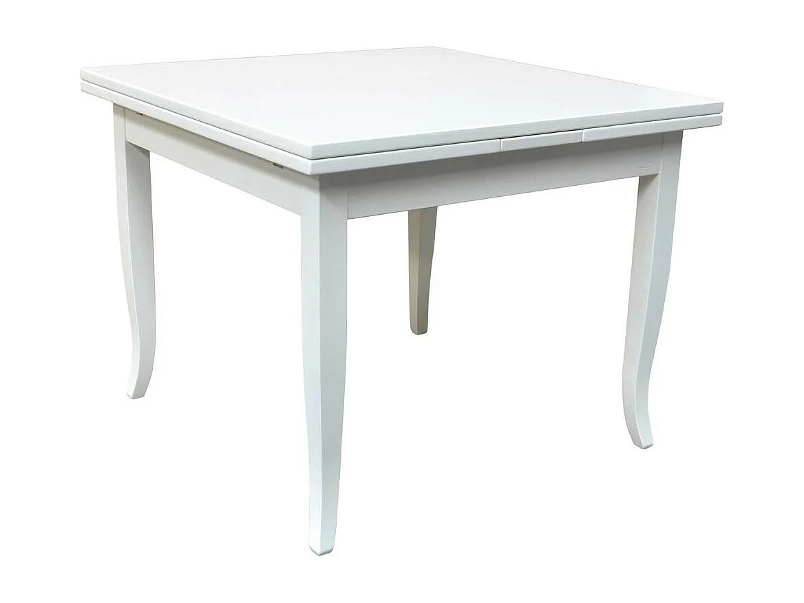 MOBILI 2G - TAVOLO CON ALLUNGHE 90X90 LIBRO BIANCO OPACO (747)