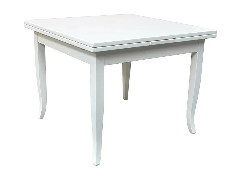 MOBILI 2G - TAVOLO CON ALLUNGHE 90X90 LIBRO BIANCO OPACO (747)