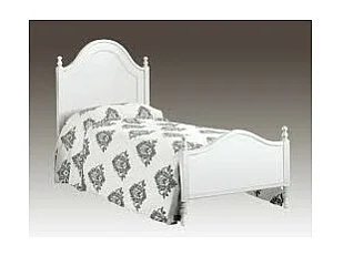 MOBILI 2G - LETTO SINGOLO ARTE POVERA LACCATO BIANCO OPACO  L.100 P.212 HT.135 (1431)