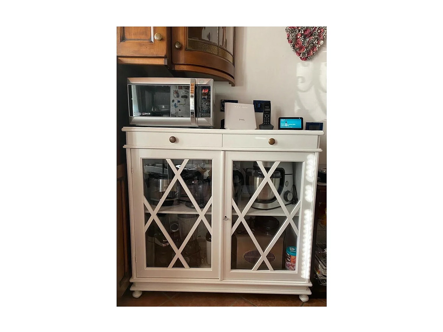 MOBILI 2G - MADIA LIBRERIA INGLESINA LEGNO BIANCO OPACO 110X40X100 (1204)