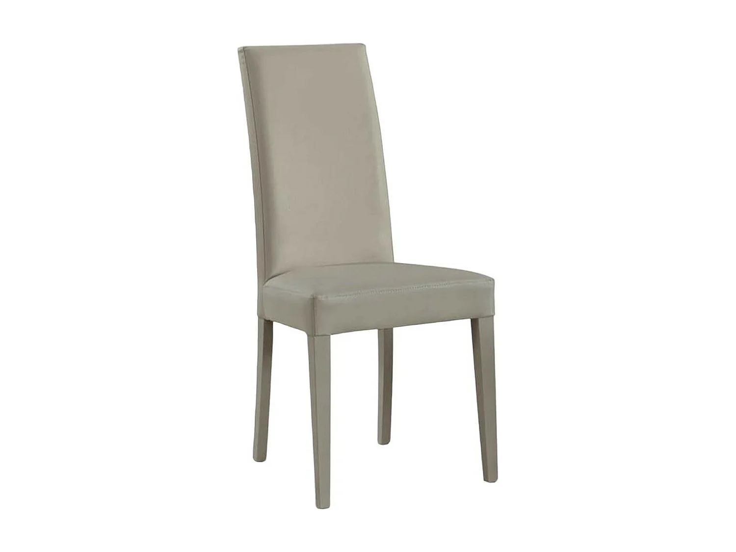 MOBILI 2G - SET 2 SEDIE MODERNE LEGNO ECOPELLE IMBOTTITA GRIGIO (687)