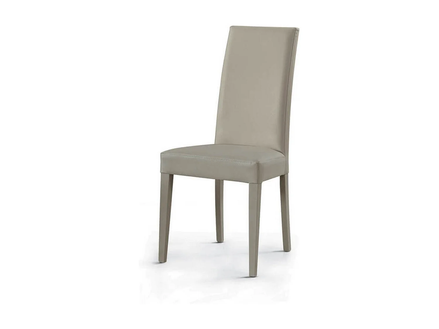 MOBILI 2G - SET 2 SEDIE MODERNE LEGNO ECOPELLE IMBOTTITA GRIGIO (687)