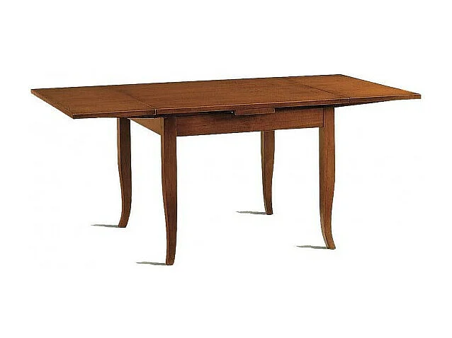 MOBILI 2G - Tavolo rettangolare allungabile legno classico Noce Arte Povera 160 X 85 (13 Sciabola)