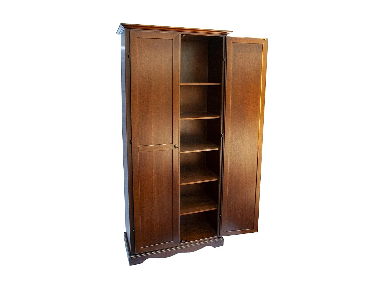 MOBILI 2G - ARMADIO STIPO IN LEGNO NOCE SCURO ARTE POVERA  87x40x192 (520)