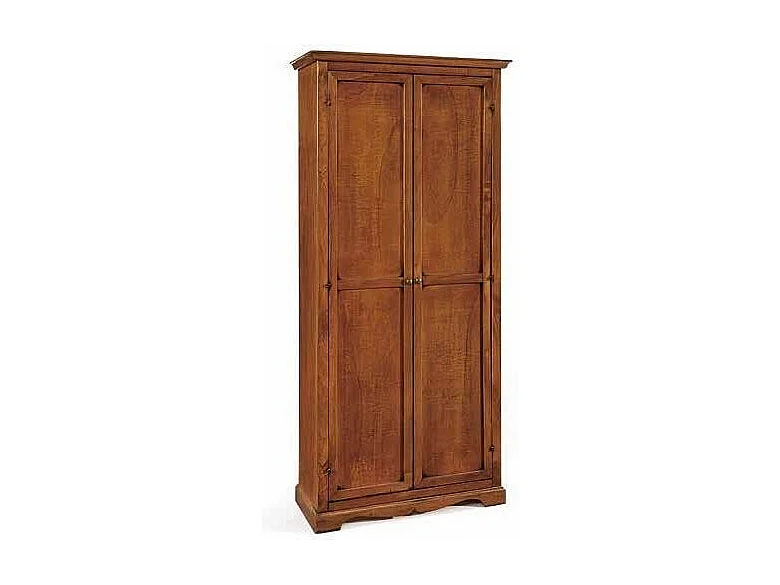 MOBILI 2G - ARMADIO STIPO IN LEGNO NOCE SCURO ARTE POVERA  87x40x192 (520)
