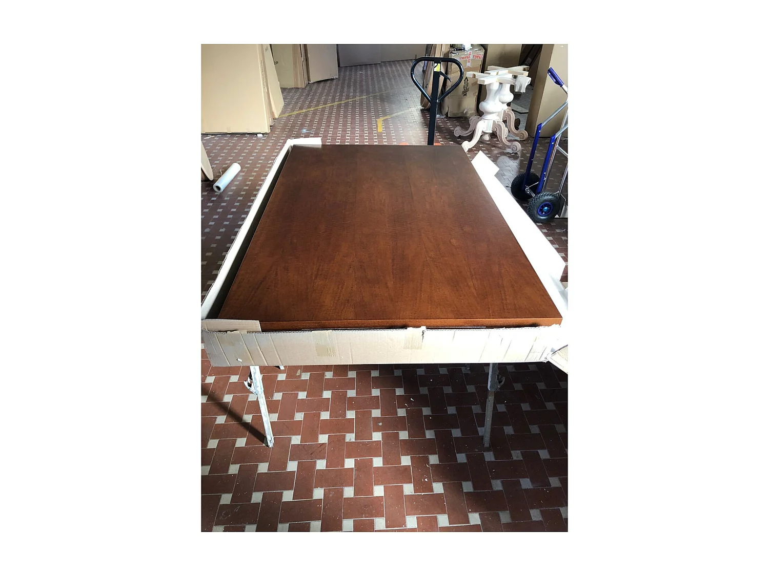 MOBILI 2G - MOBILI 2G - Tavolo rettangolare allungabile legno classico Noce Arte Povera 120 x 80 (13 Sciabola)