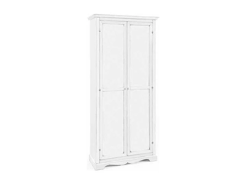 MOBILI 2G - ARMADIO PORTA SCARPE IN LEGNO BIANCO LACCATO cm 87x40x192H (1521)