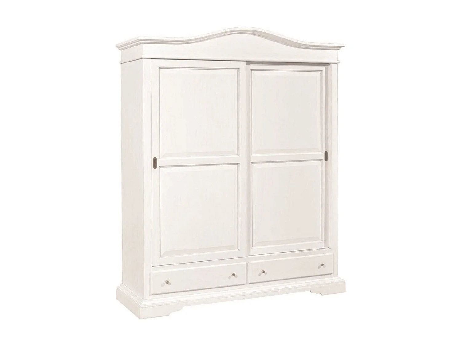MOBILI 2G - ARMADIO 2 PORTE SCORREVOLI CLASSICO LEGNO BIANCO 180x67x225H (1398)
