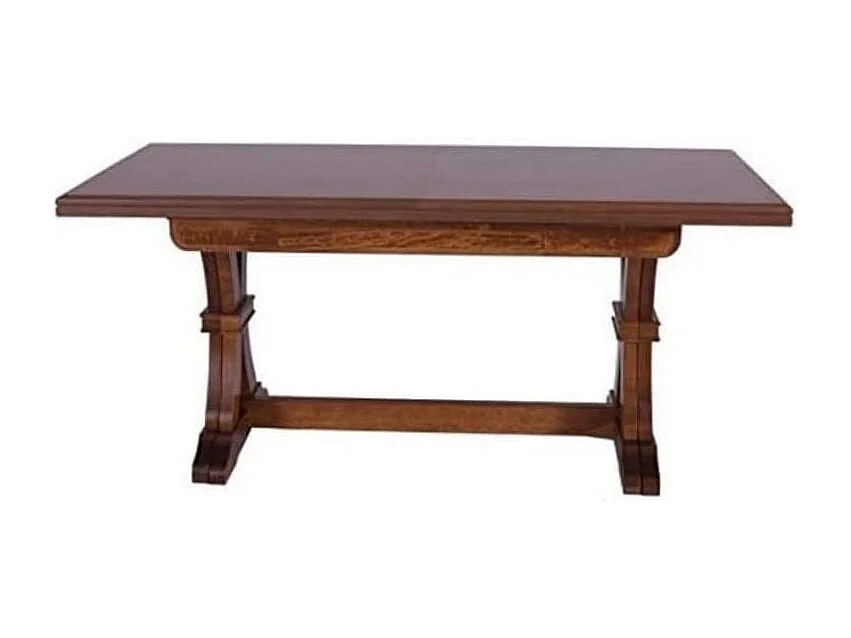 MOBILI 2G - Tavolo Fratino Allungabile In Legno Tinta Noce Arte Povera 160X85 (66)