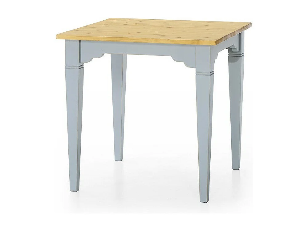 MOBILI 2G - TAVOLO+CONSOLLE IN ABETE LACCATO BIANCO CONSUMATO EFFETTO SHABBY CHIC CON PIANO TINTA NATURALE