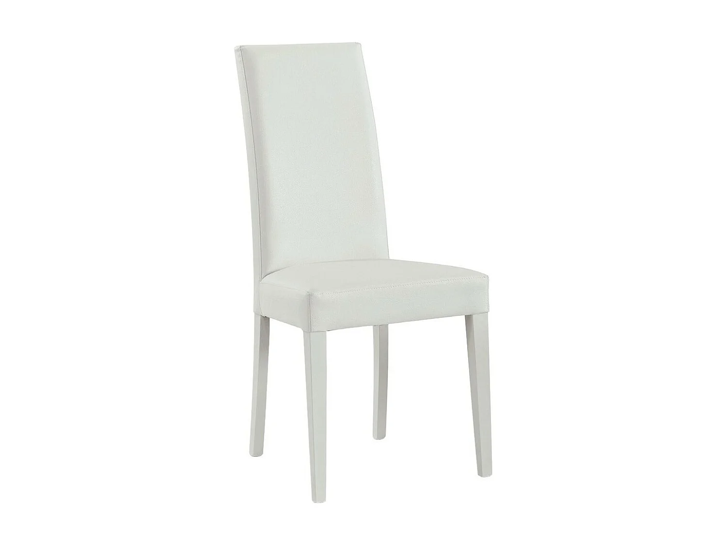 MOBILI 2G - SET 2 SEDIE MODERNE LEGNO ECOPELLE IMBOTTITA BIANCO (577)