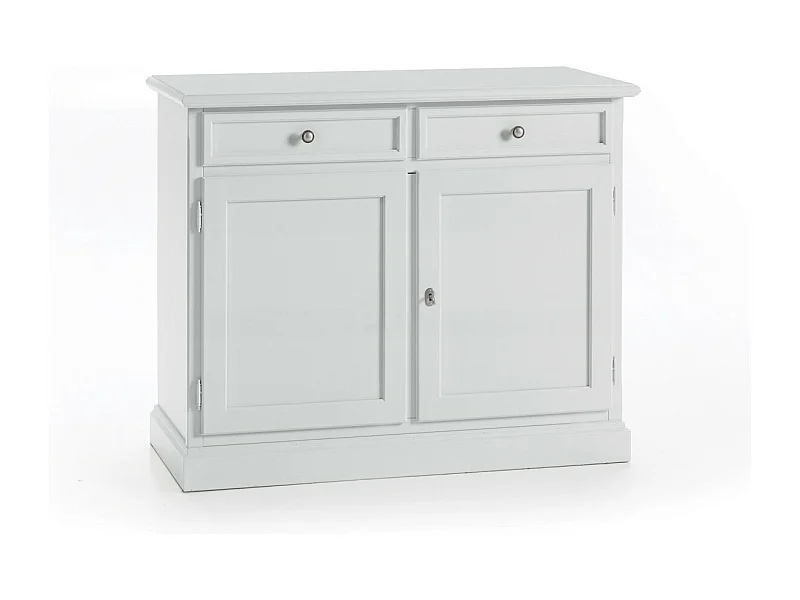 MOBILI 2G - Madia Credenza 2 porte 2 cassetti Arte povera bianco sporco L.105  P.42 H.85