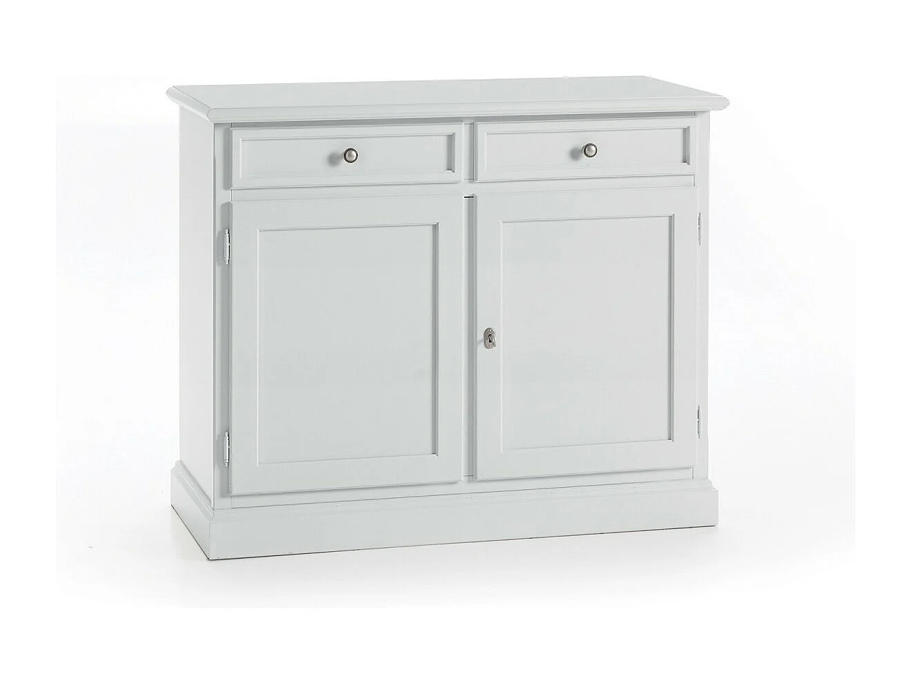 MOBILI 2G - Madia Credenza 2 porte 2 cassetti Arte povera bianco sporco L.105  P.42 H.85
