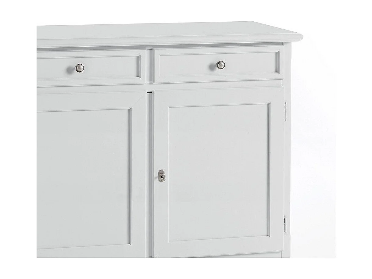 MOBILI 2G - Madia Credenza 2 porte 2 cassetti Arte povera bianco sporco L.105  P.42 H.85