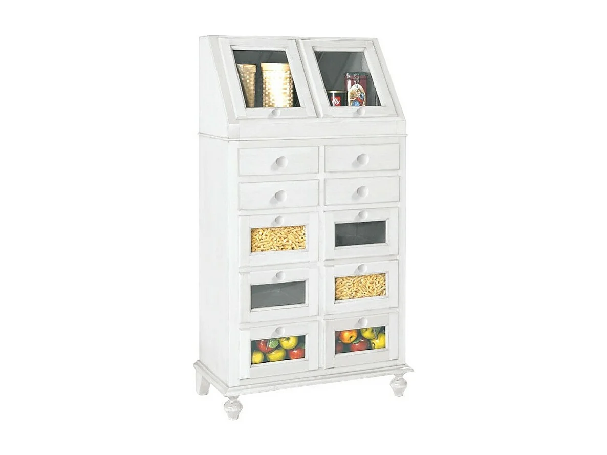 MOBILI 2G - DISPENSA PASTAIA ARTE POVERA LEGNO BIANCO 80X42X153H (1243)