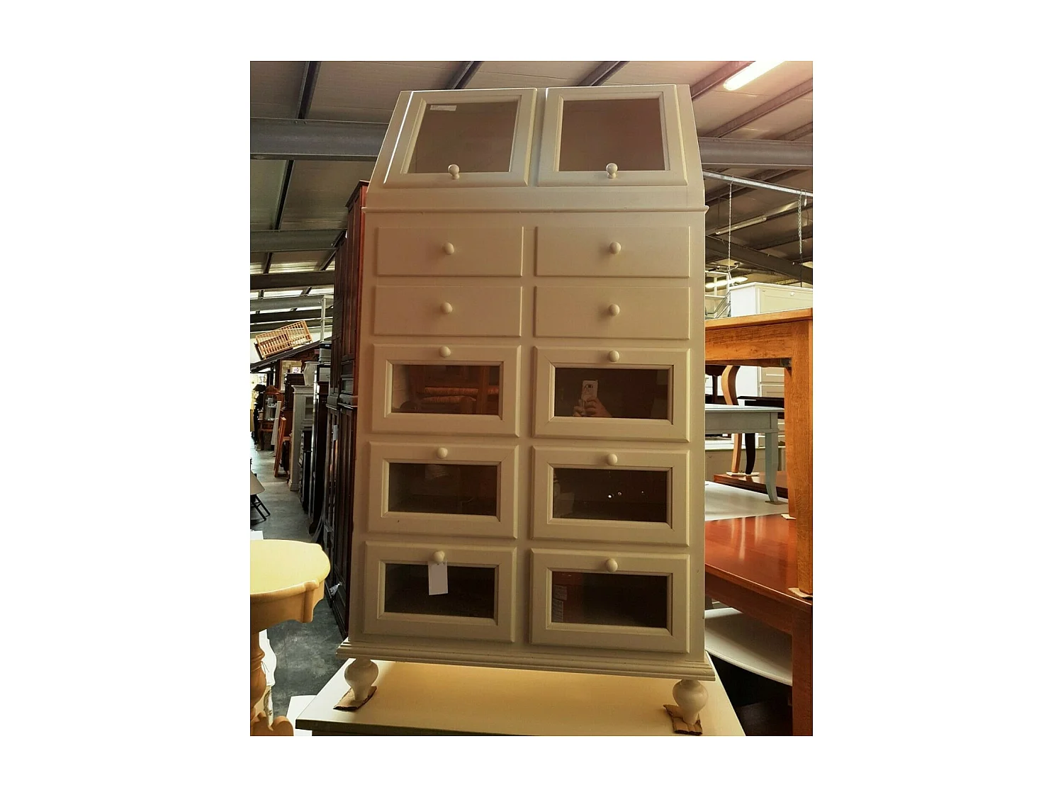 MOBILI 2G - DISPENSA PASTAIA ARTE POVERA LEGNO BIANCO 80X42X153H (1243)