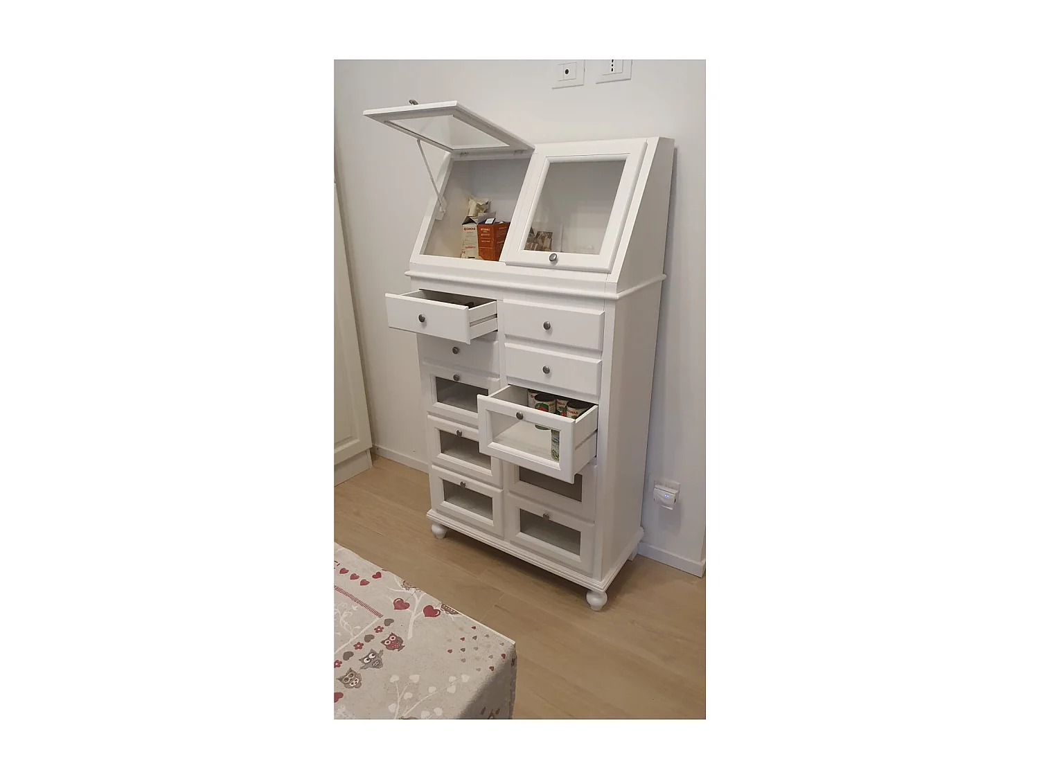 MOBILI 2G - DISPENSA PASTAIA ARTE POVERA LEGNO BIANCO 80X42X153H (1243)