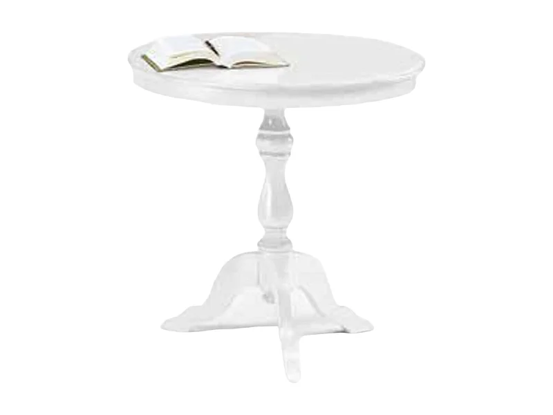 MOBILI 2G - TAVOLINO ROTONDO CLASSICO BIANCO 60 X H.75 (1013)