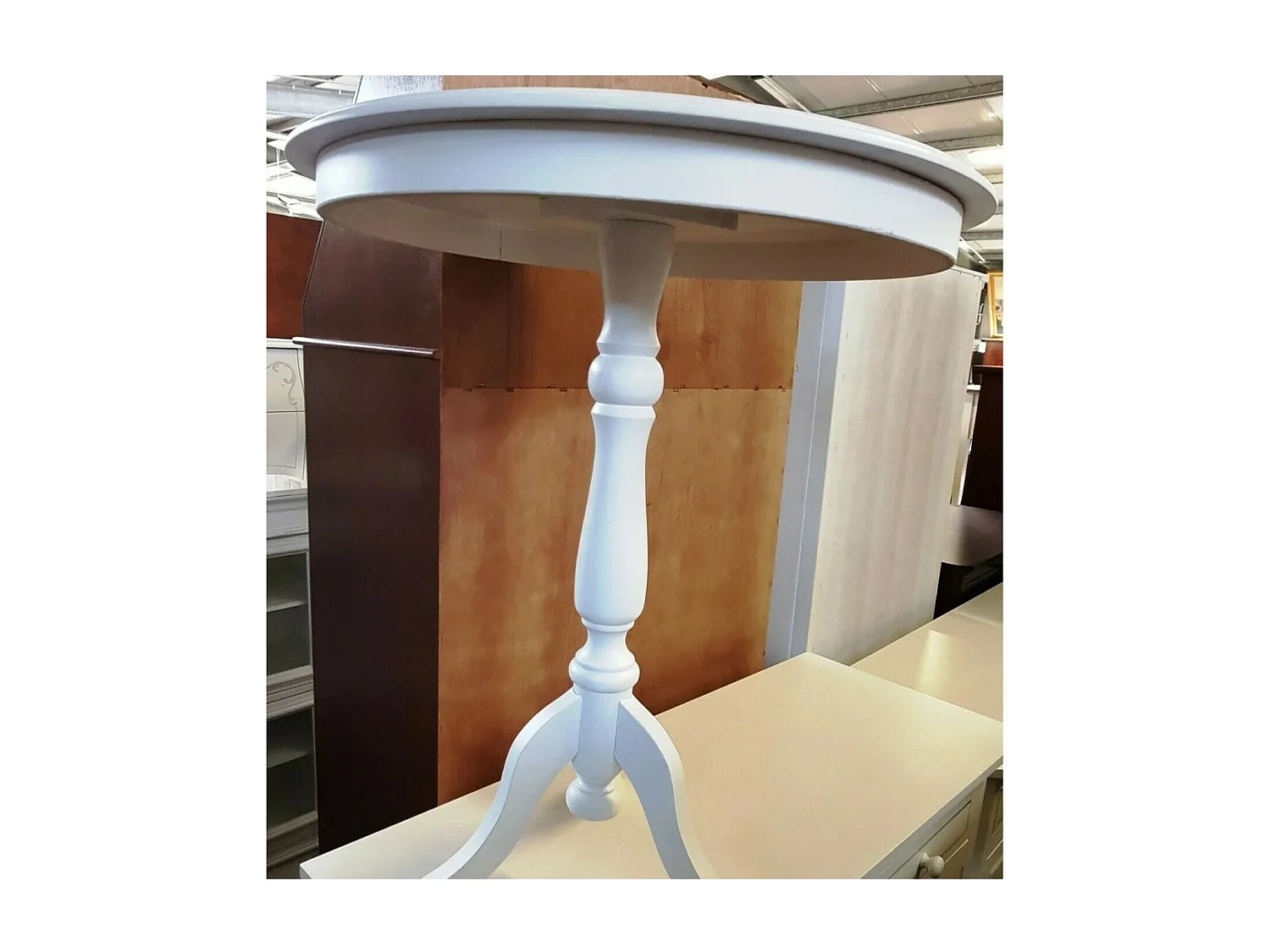 MOBILI 2G - TAVOLINO ROTONDO CLASSICO BIANCO 60 X H.75 (1013)