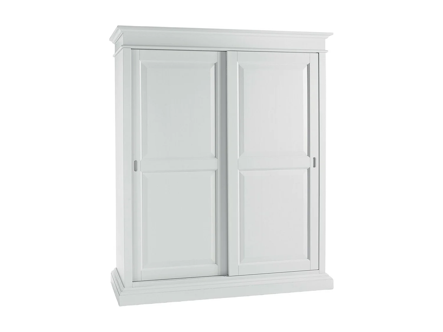 MOBILI 2G - Armadio arte povera 2 Ante scorrevoli legno bianco shabby 183x67x212