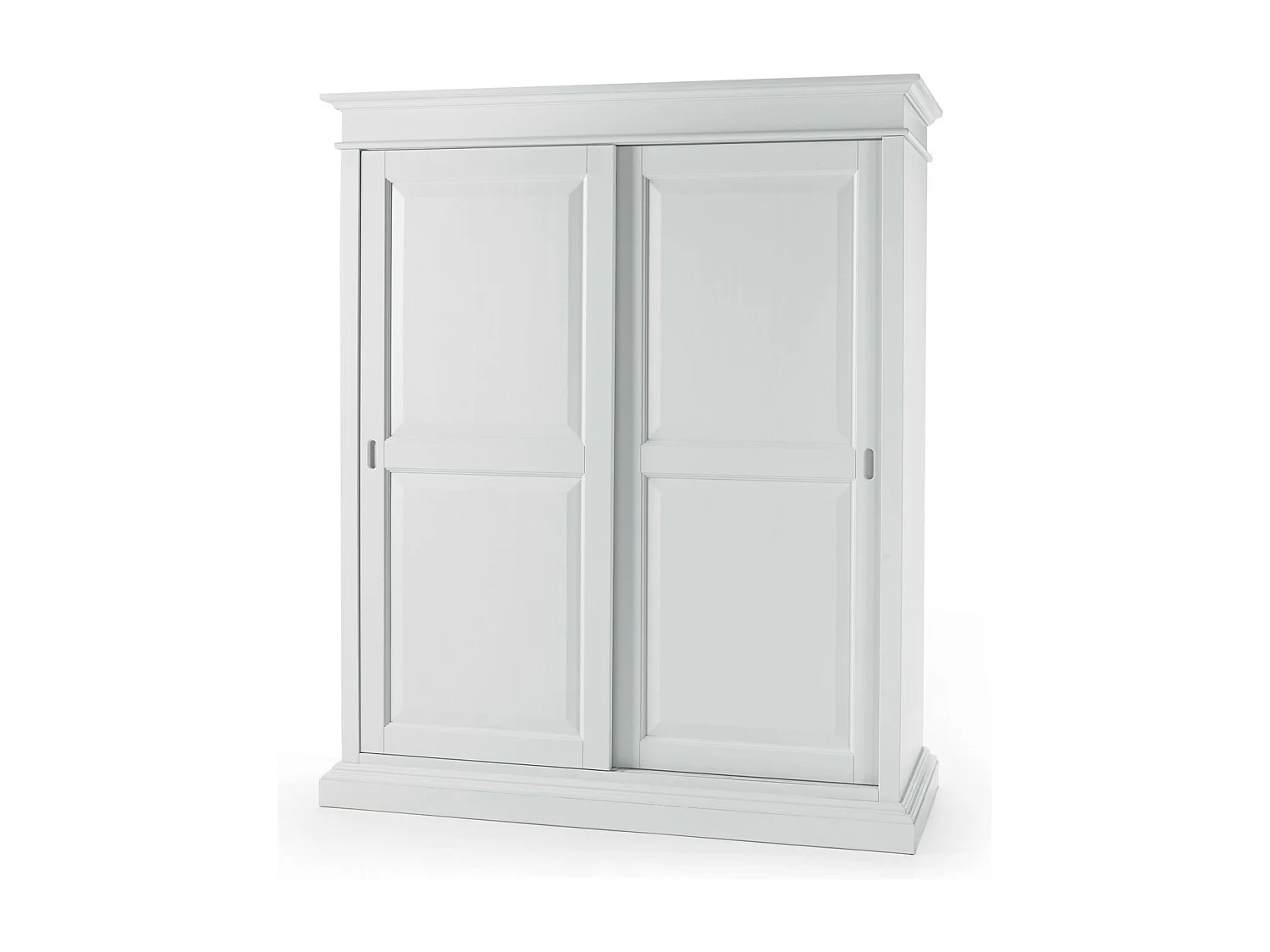 MOBILI 2G - Armadio arte povera 2 Ante scorrevoli legno bianco shabby 183x67x212