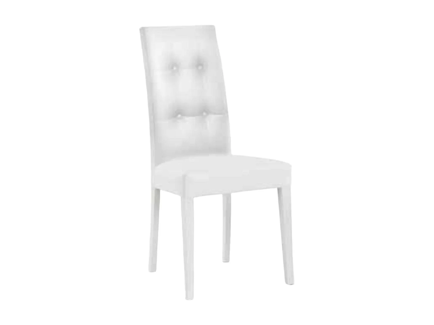 MOBILI 2G - SET 2 SEDIE MODERNE IN ECOPELLE 4 BOTTONI BIANCO (678)