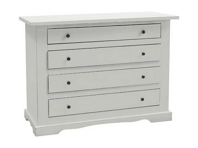 MOBILI 2G - GRUPPO COMO' E 2 COMODINI CLASSICO BIANCO OPACO (1176)