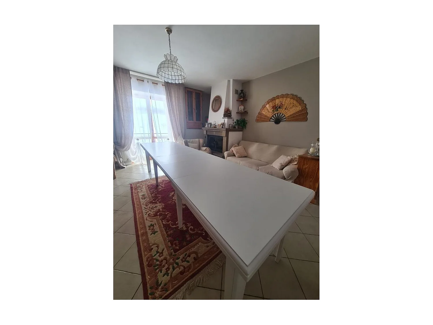 MOBILI 2G - Tavolo classico rettangolare allungabile 180x100 bianco (744)