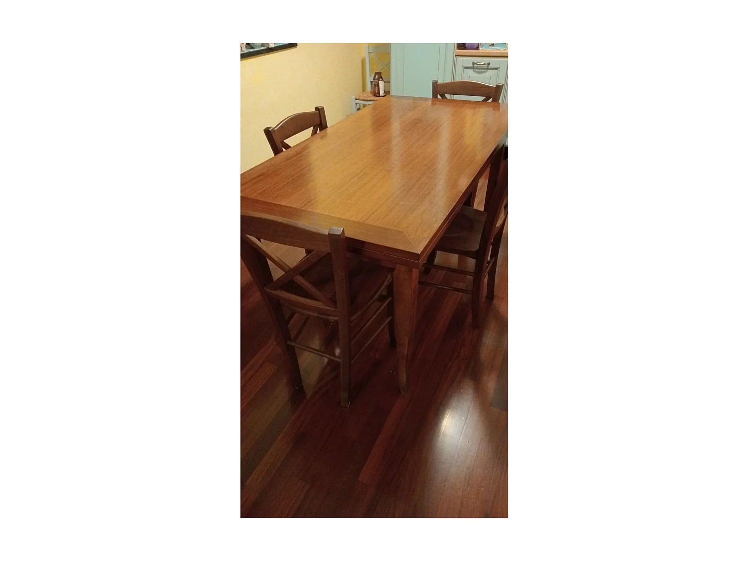 MOBILI 2G - TAVOLO IN LEGNO CON ALLUNGHE 160 X 85 NOCE BASSANO (489)