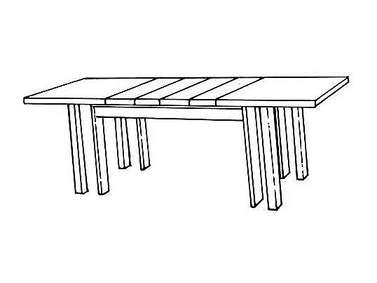MOBILI 2G - Tavolo rettangolare allungabile in legno l.180 p.85 h.78 (67)