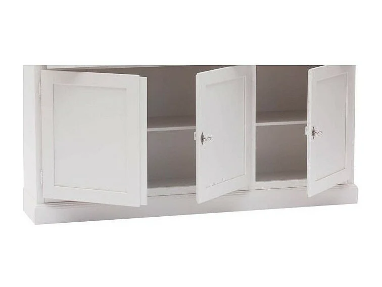 MOBILI 2G - Madia Credenza 3 porte Arte povera laccato bianco sporco L.155  P.42 H.86