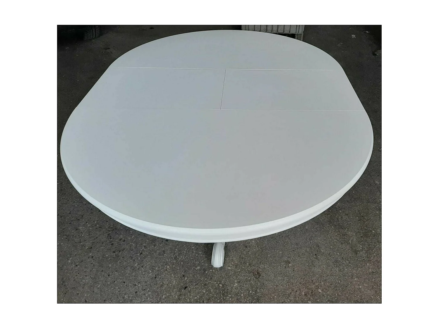 MOBILI 2G - TAVOLO CLASSICO ROTONDO COLORE BIANCO, CON 1 ALLUNGA, Ø120 (1320)