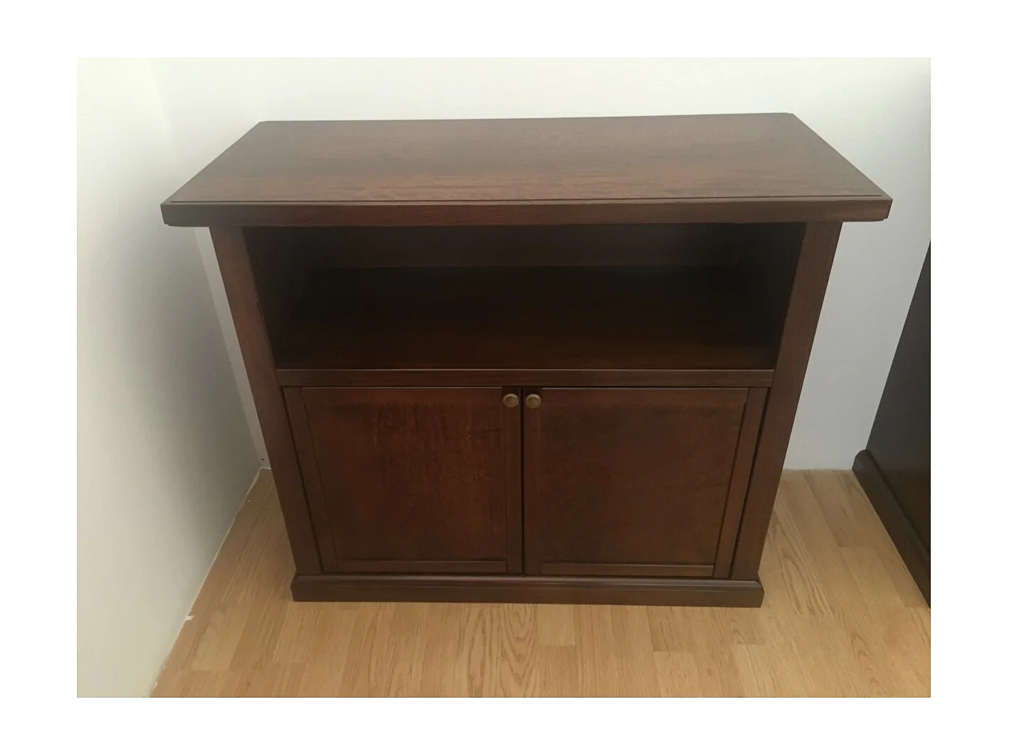 MOBILI 2G - Mobile porta TV legno arte povera Tinta Noce 86x38x75 (377)