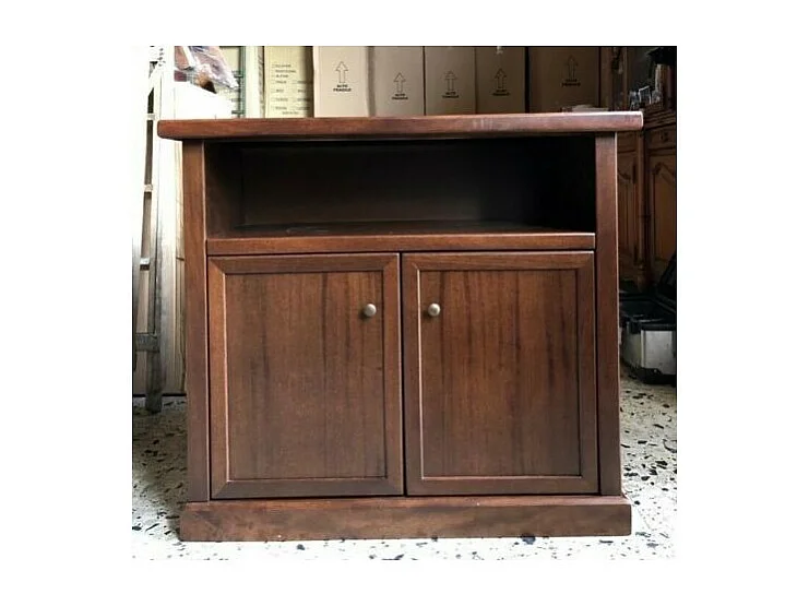 MOBILI 2G - Mobile porta TV legno arte povera Tinta Noce 86x38x75 (377)