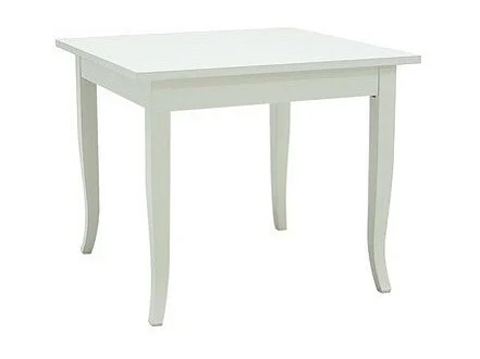 MOBILI 2G - TAVOLO CLASSICO FISSO LEGNO BIANCO OPACO 90X90 (1239)