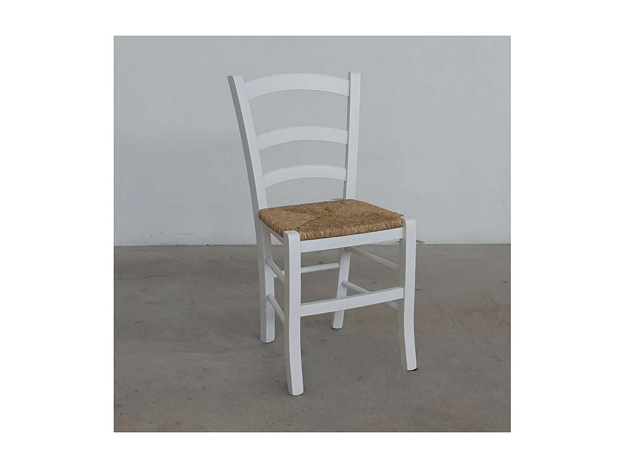 MOBILI 2G - SET 2 SEDIE CAMPAGNOLA LEGNO/PAGLIA LACCATA MINIMO ORDINE 2 PEZZI (1007)