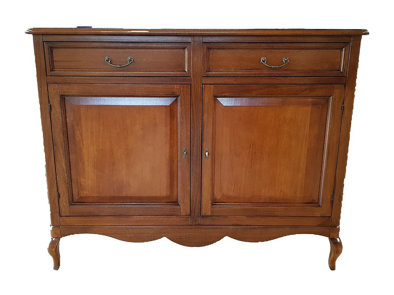 MOBILI 2G - MADIA CREDENZA ARTE POVERA IN LEGNO 2 PORTE BASSANO L.145 P.50 H.115 (755)