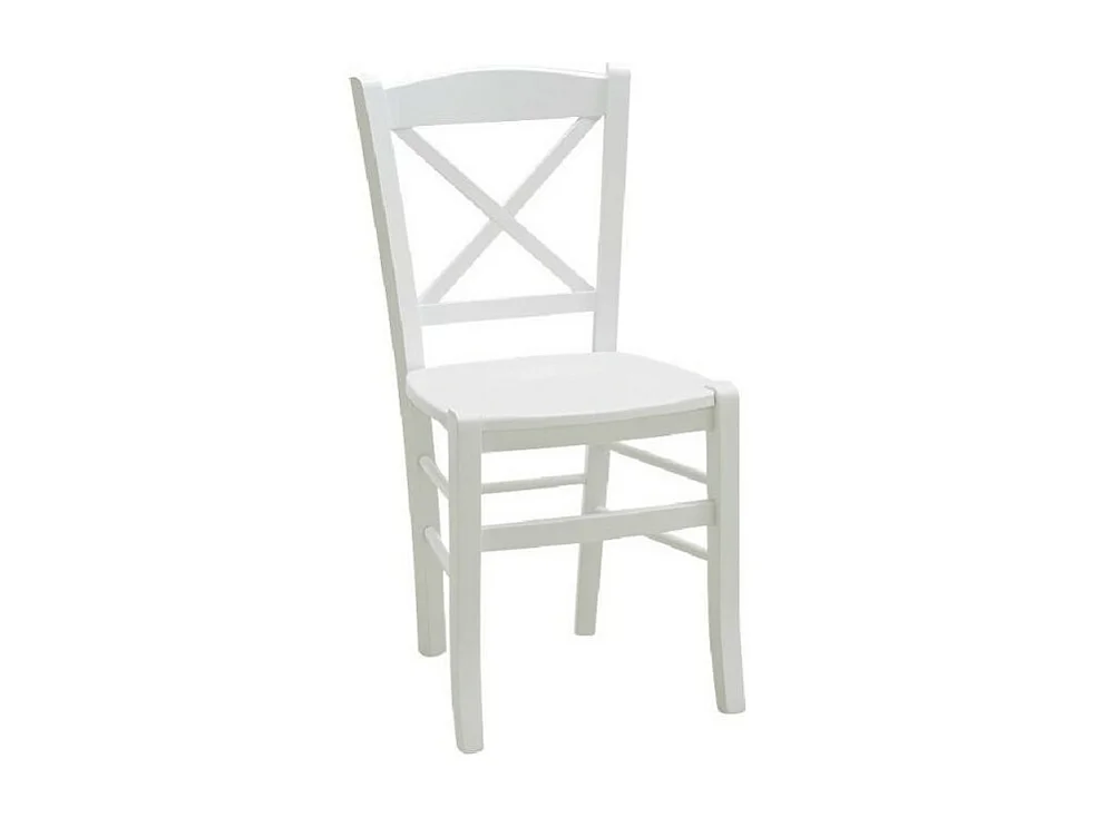 MOBILI 2G - SET 2 SEDIE SHABBY IN FAGGIO LACCATA BIANCA CON SEDUTA IN LEGNO DI FAGGIO (751)