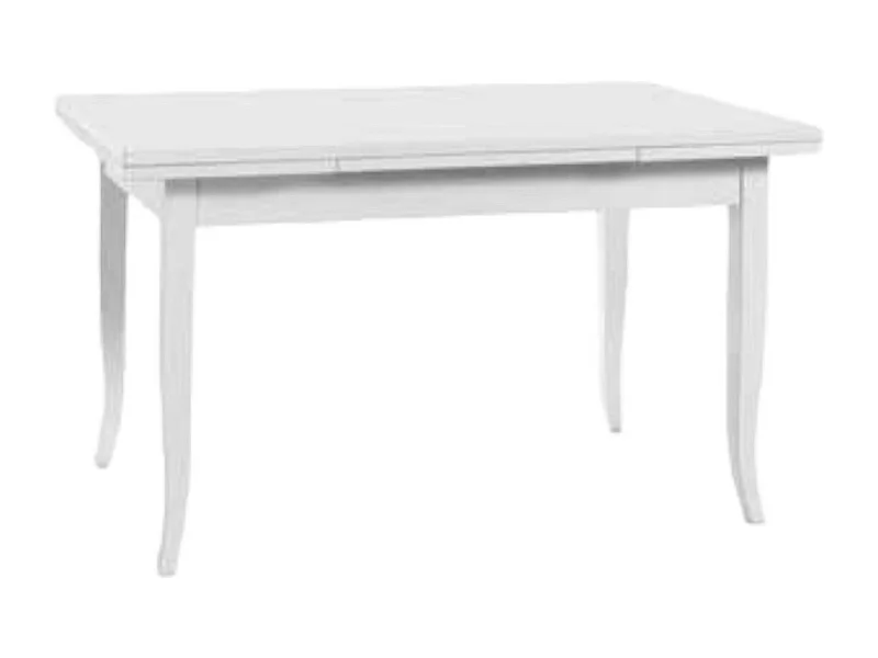 MOBILI 2G - TAVOLO CON ALLUNGHE 140 X 80 BIANCO OPACO (1005)