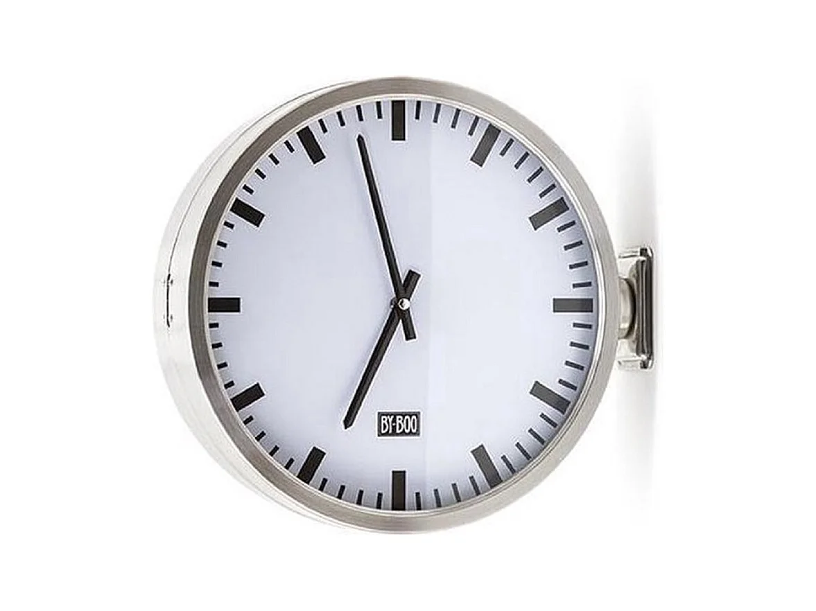 Furnilux Wanduhr - Silber - 10x33,5x37 cm