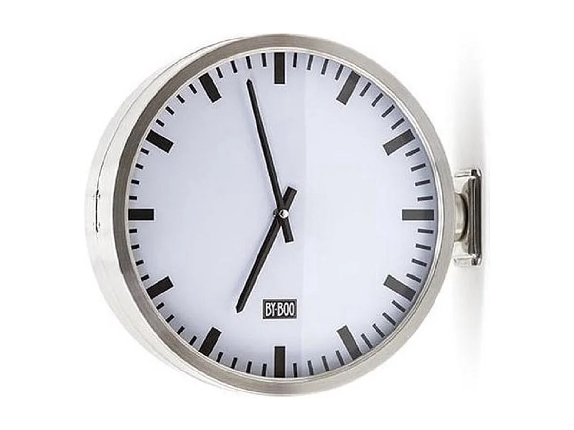 Horloge murale Furnilux - Argent - 10x33,5x37 cm