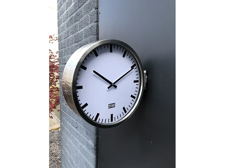 Horloge murale Furnilux - Argent - 10x33,5x37 cm