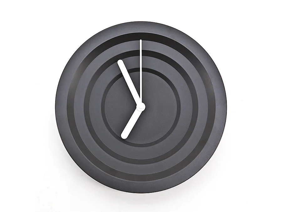 Horloge murale Furnilux - Noir 30x30 cm - Design moderne