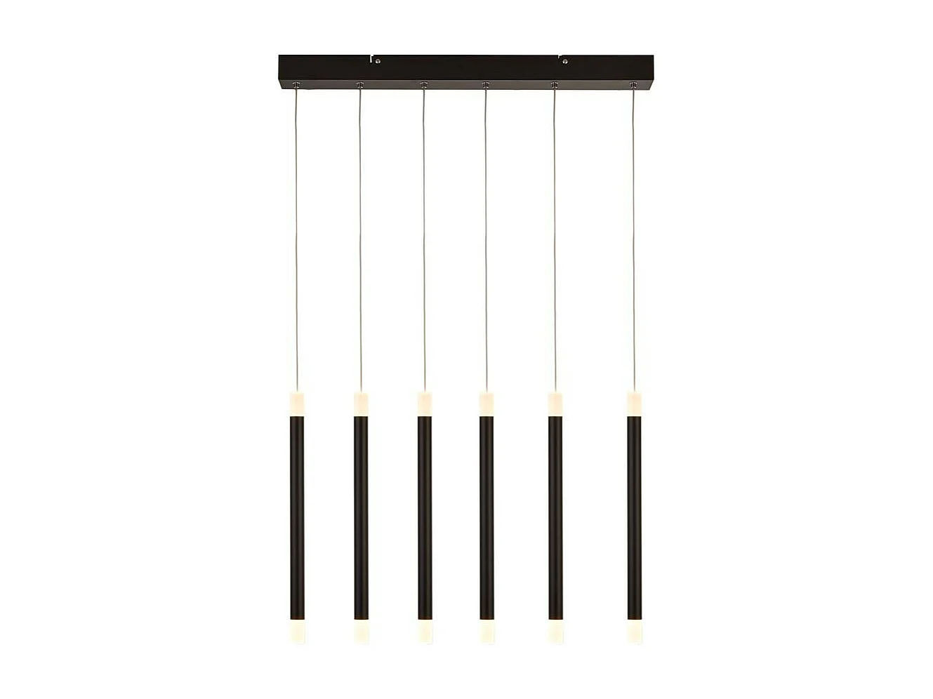 Searchlight Wands Sospensione a barra LED a 6 luci nera 2700K